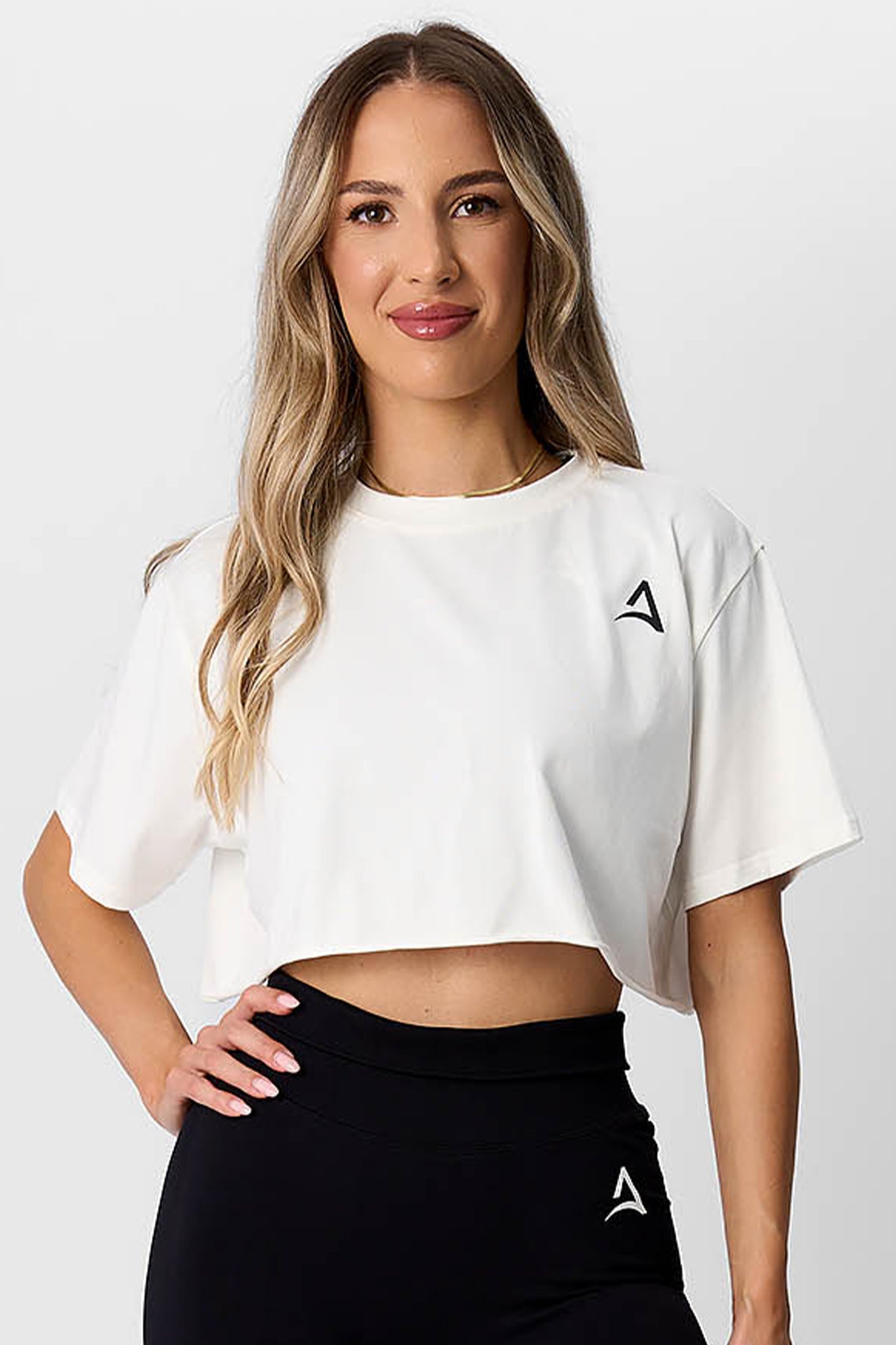 Tricou ABYFIT CROP Alb