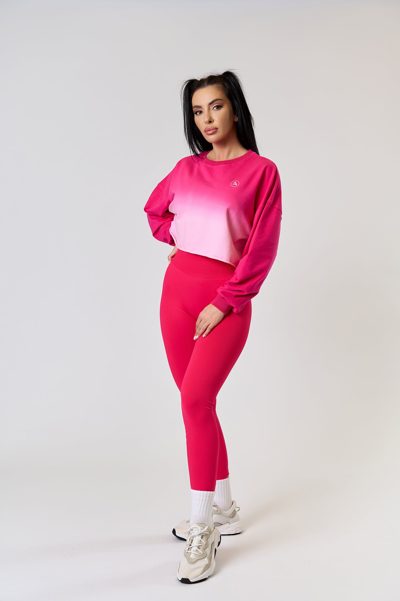 Bluza CROP DEGRADEE Roz