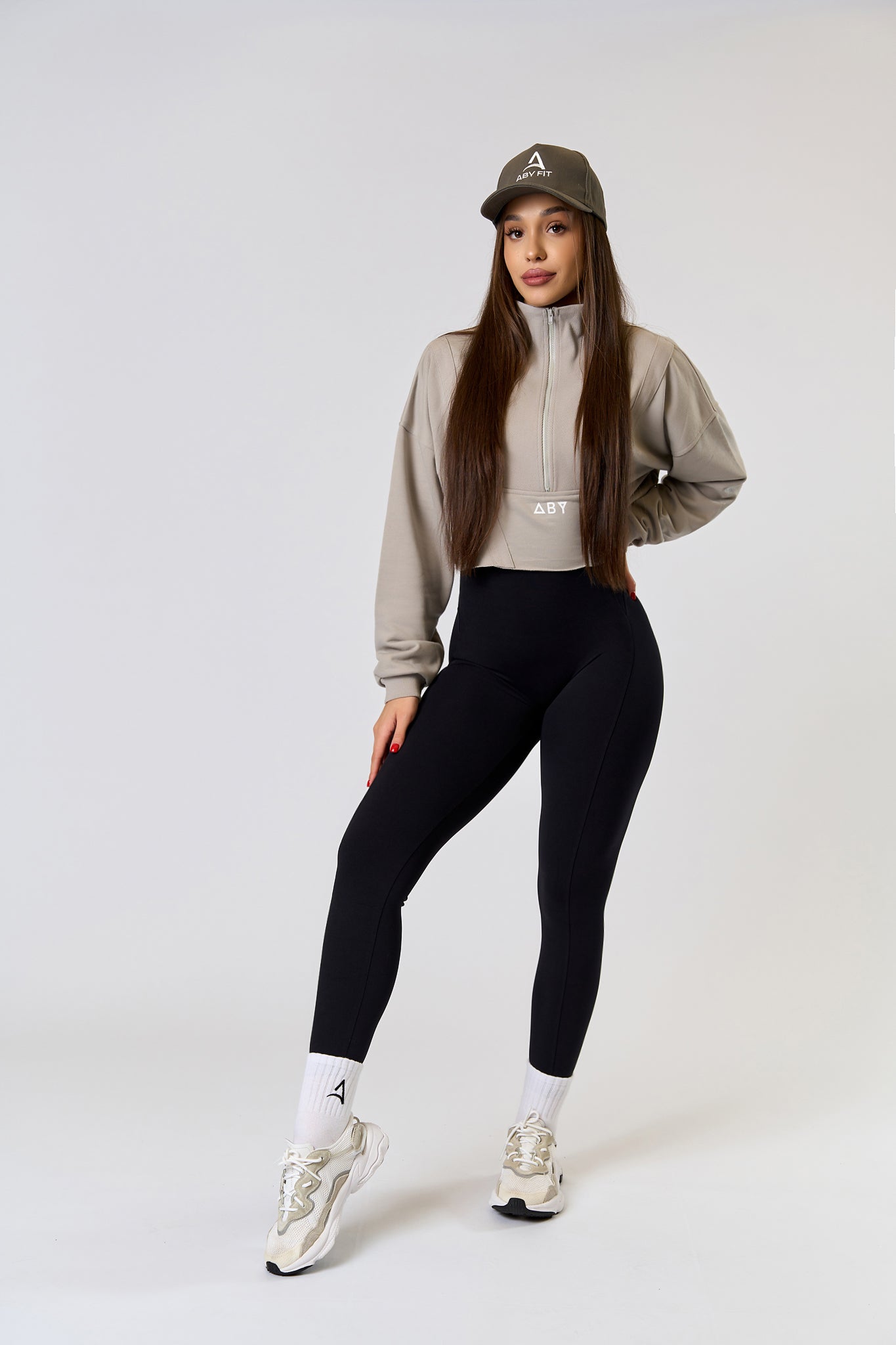 Bluza CROP ZIP Gri