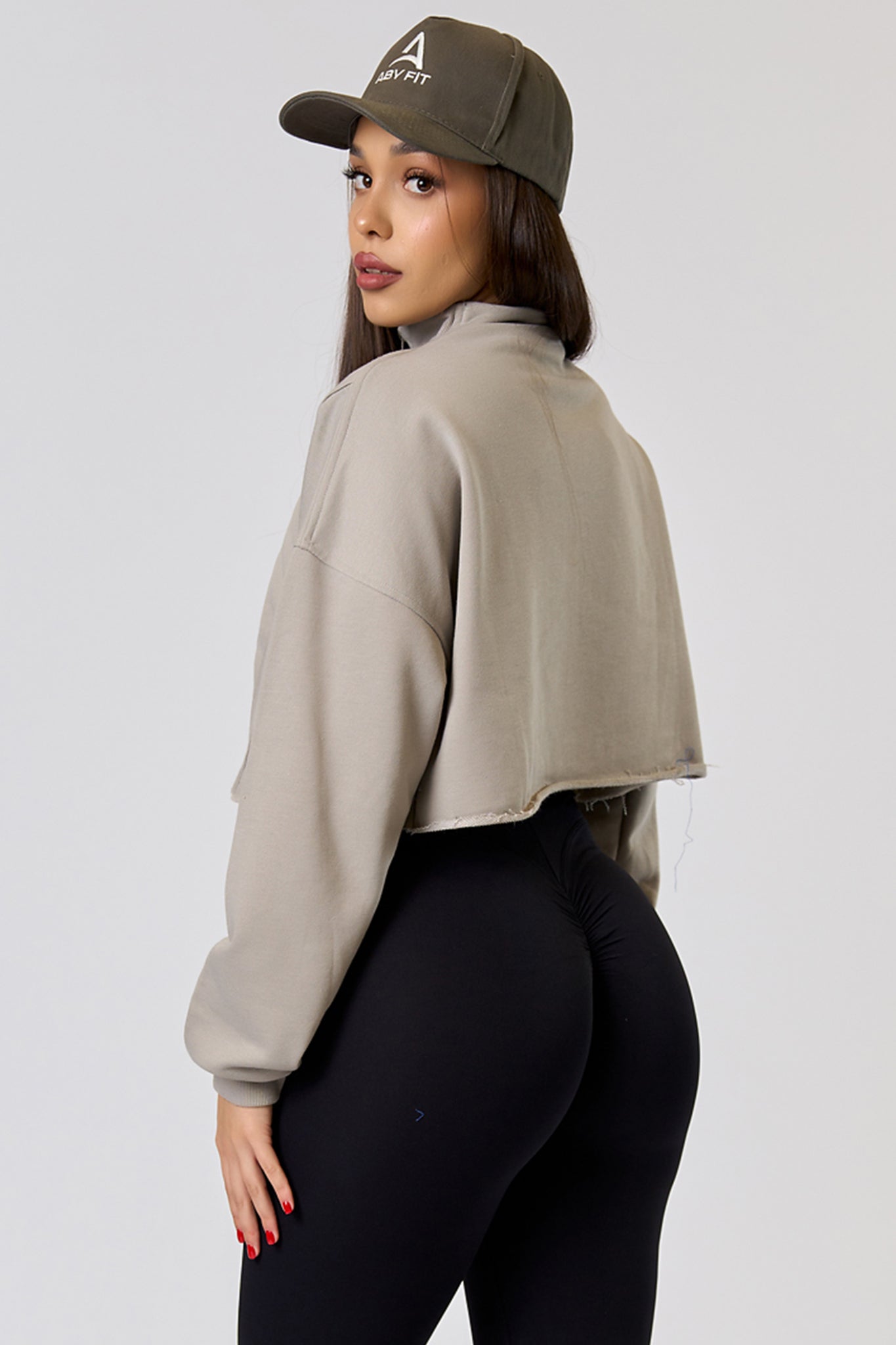 Bluza CROP ZIP Gri