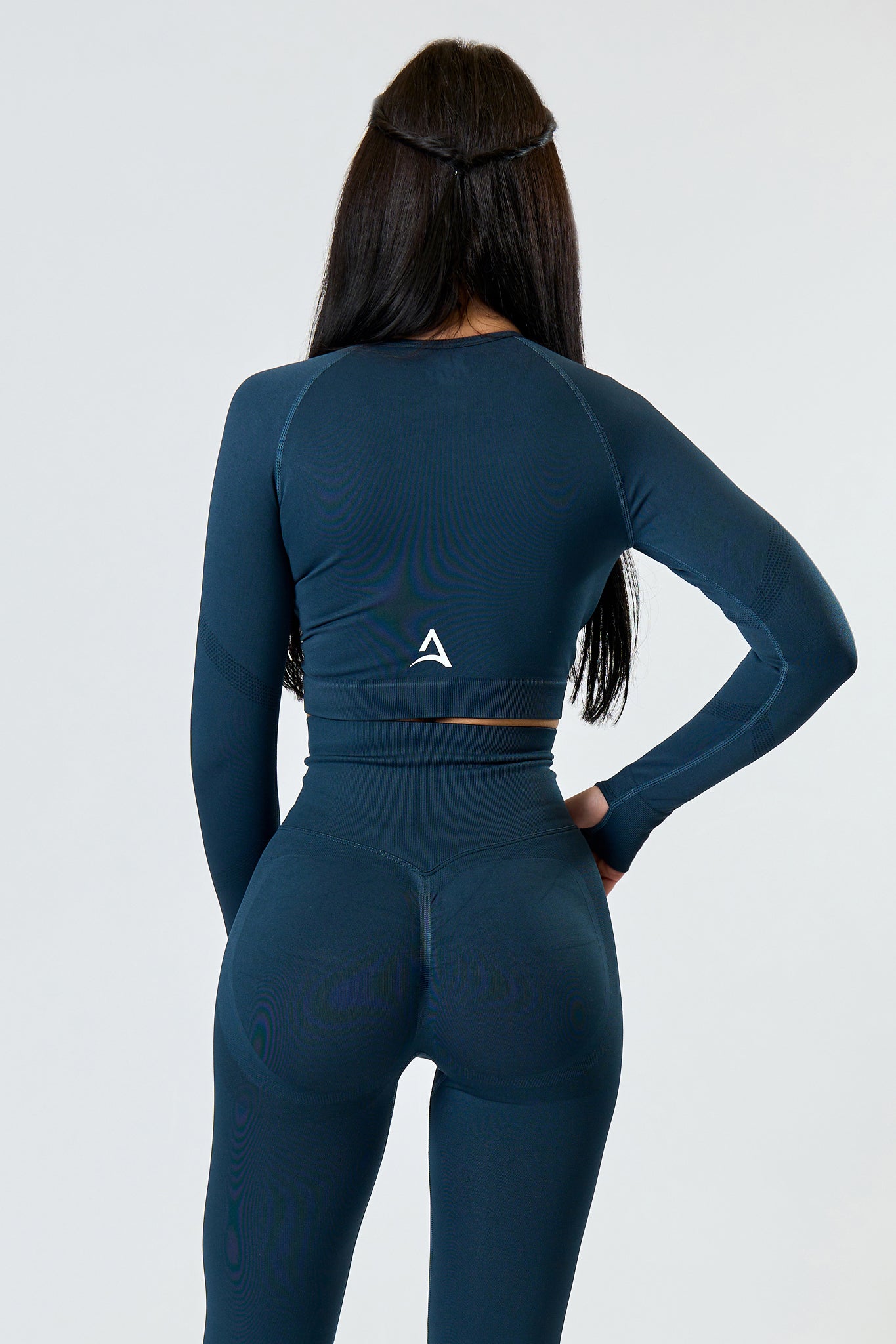 Top SEAMLESS LONG Verde petrol
