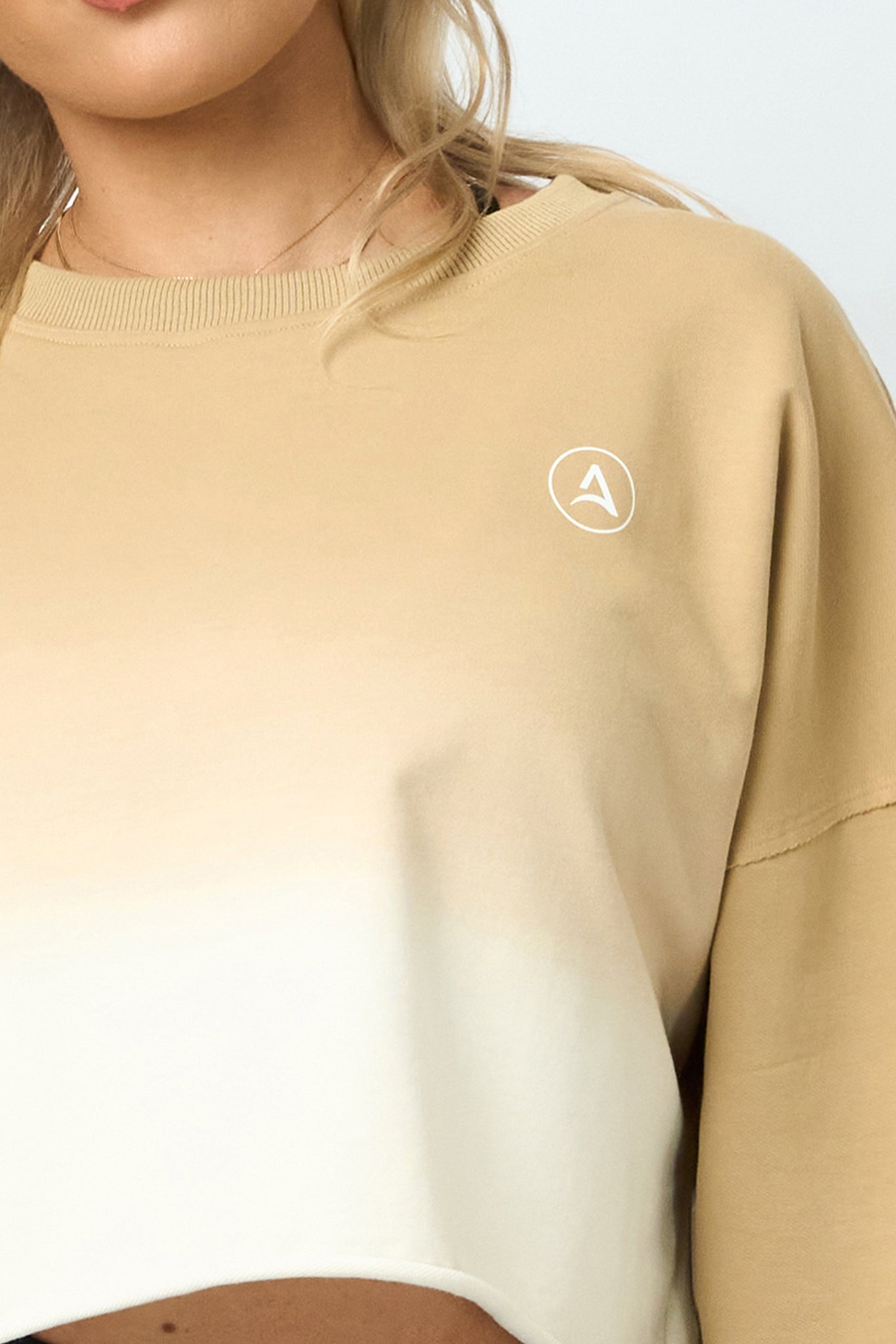 Bluza CROP DEGRADEE Bej