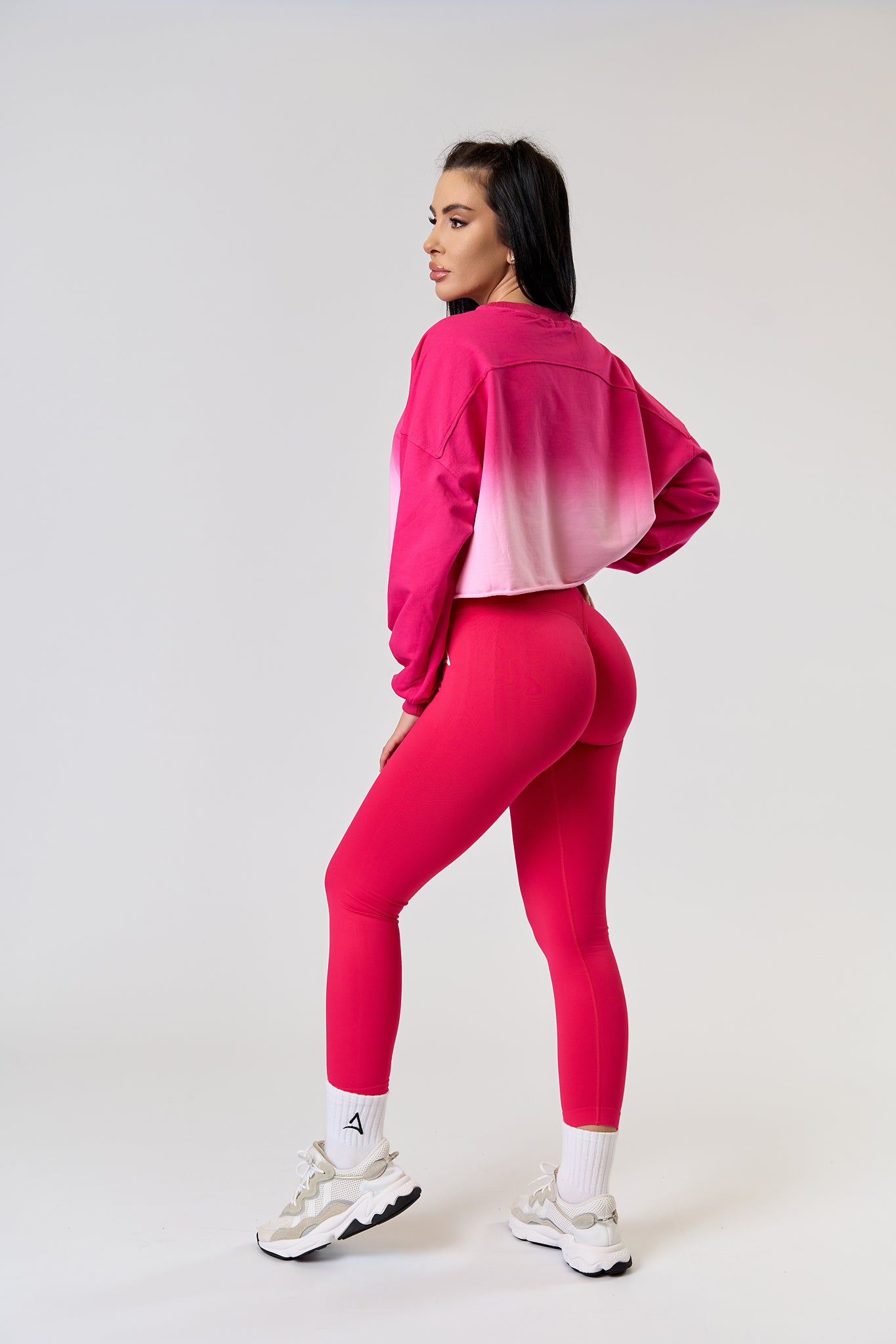 Bluza CROP DEGRADEE Roz
