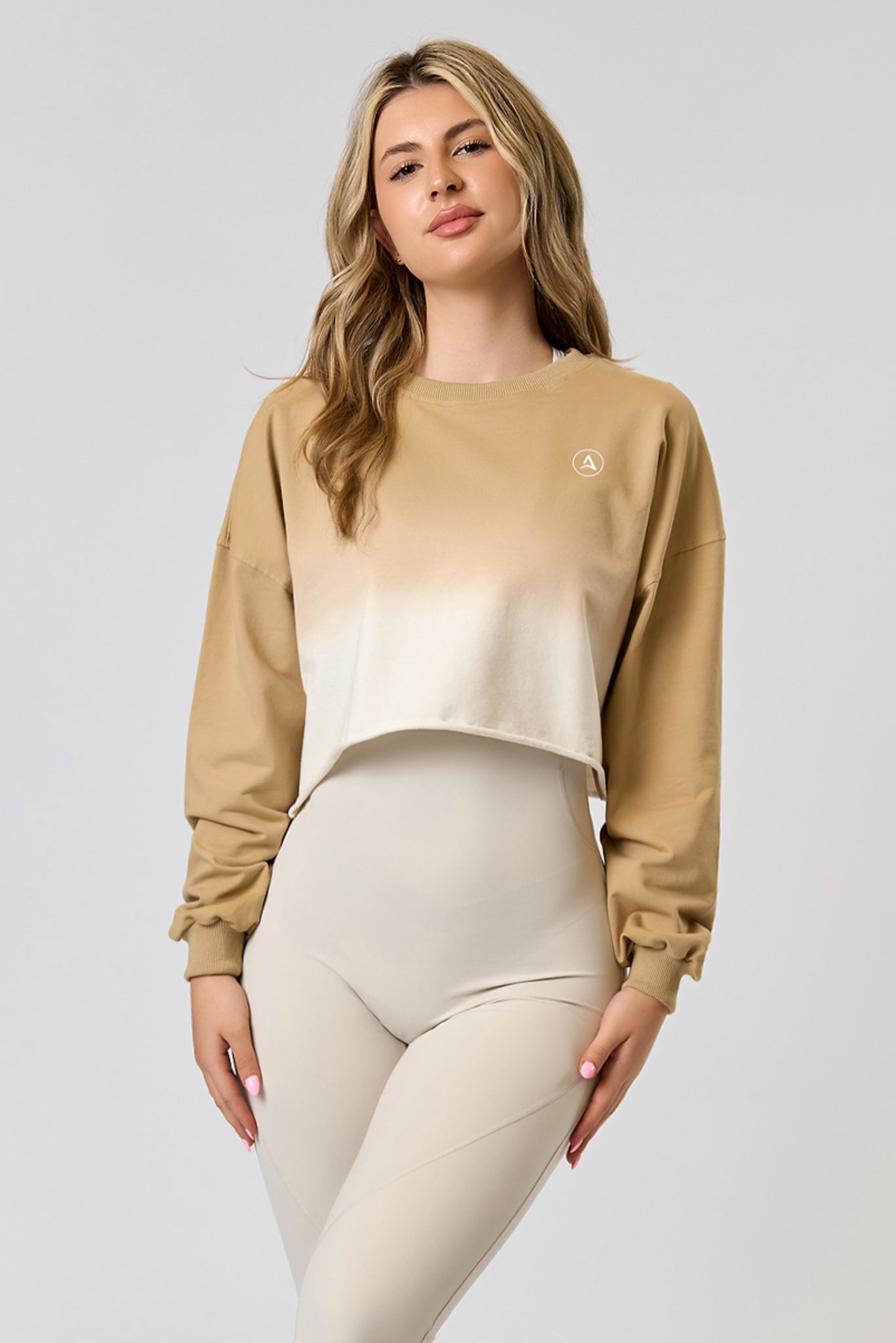 Bluza CROP DEGRADEE Bej