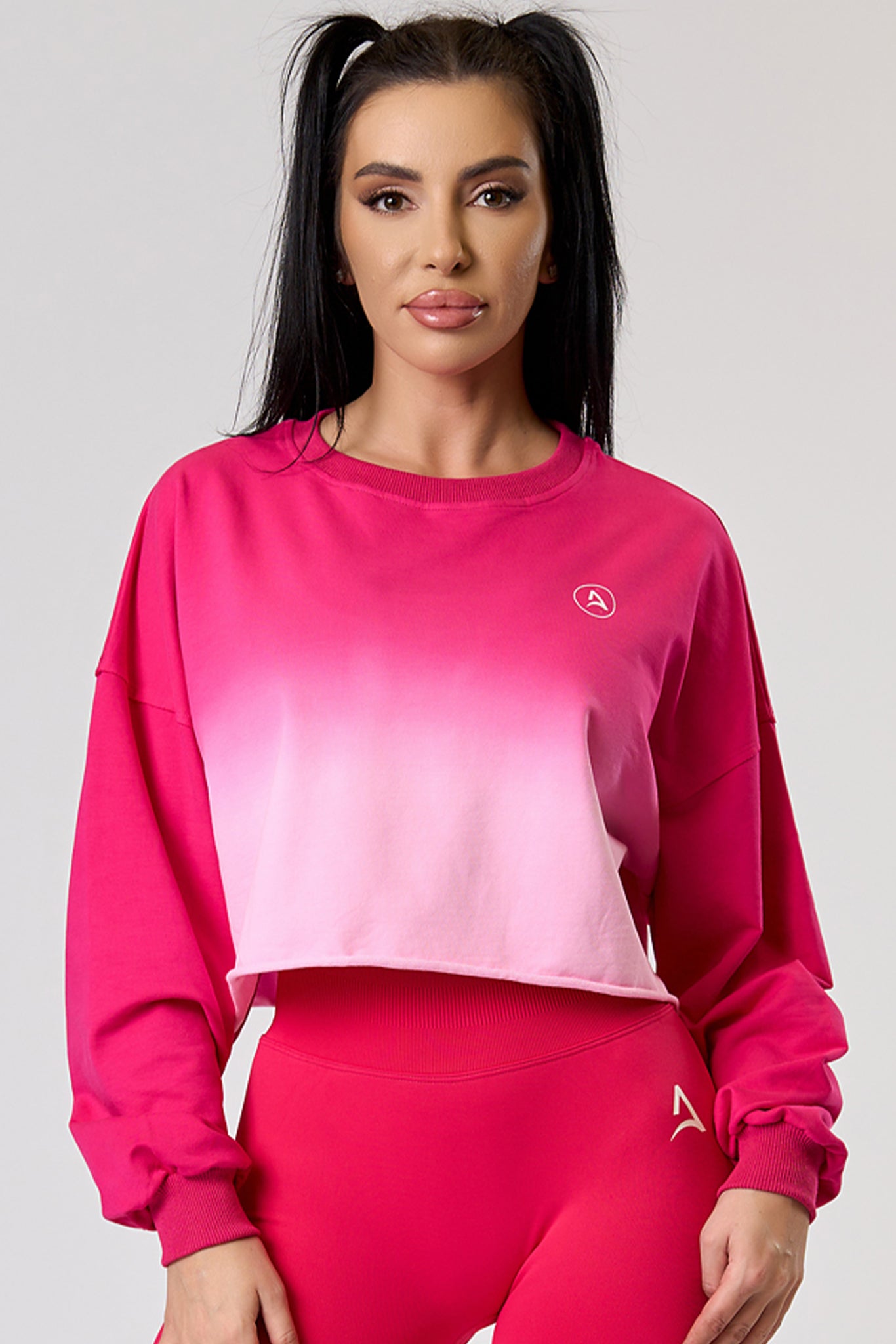 Bluza CROP DEGRADEE Roz