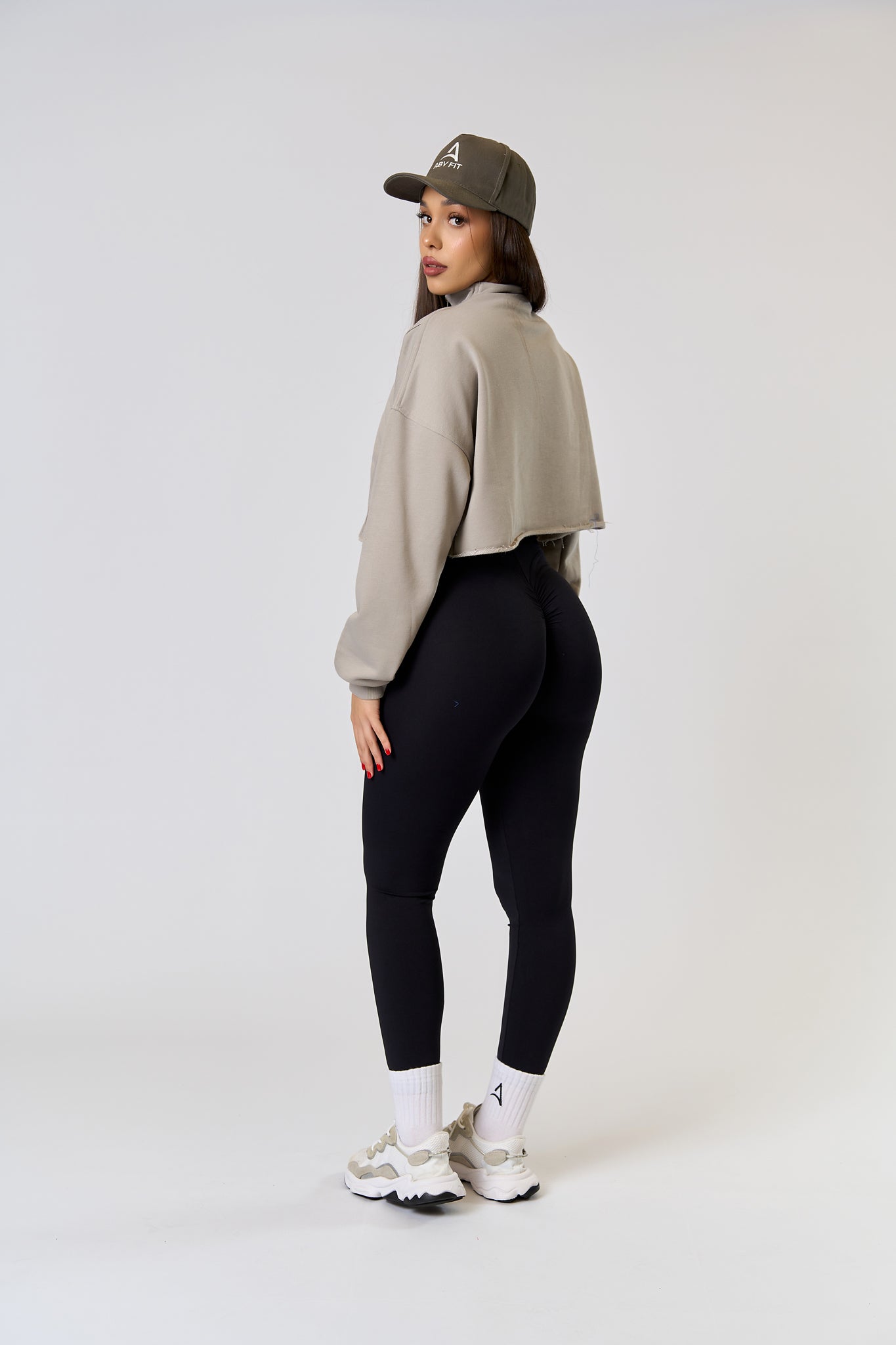 Bluza CROP ZIP Gri