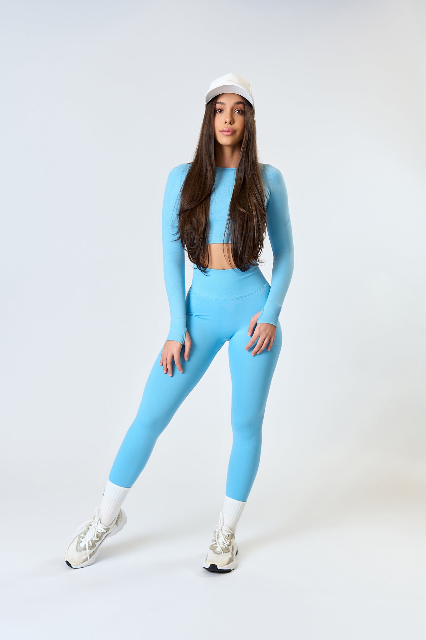 SEAMLESS LONG Tights Light blue