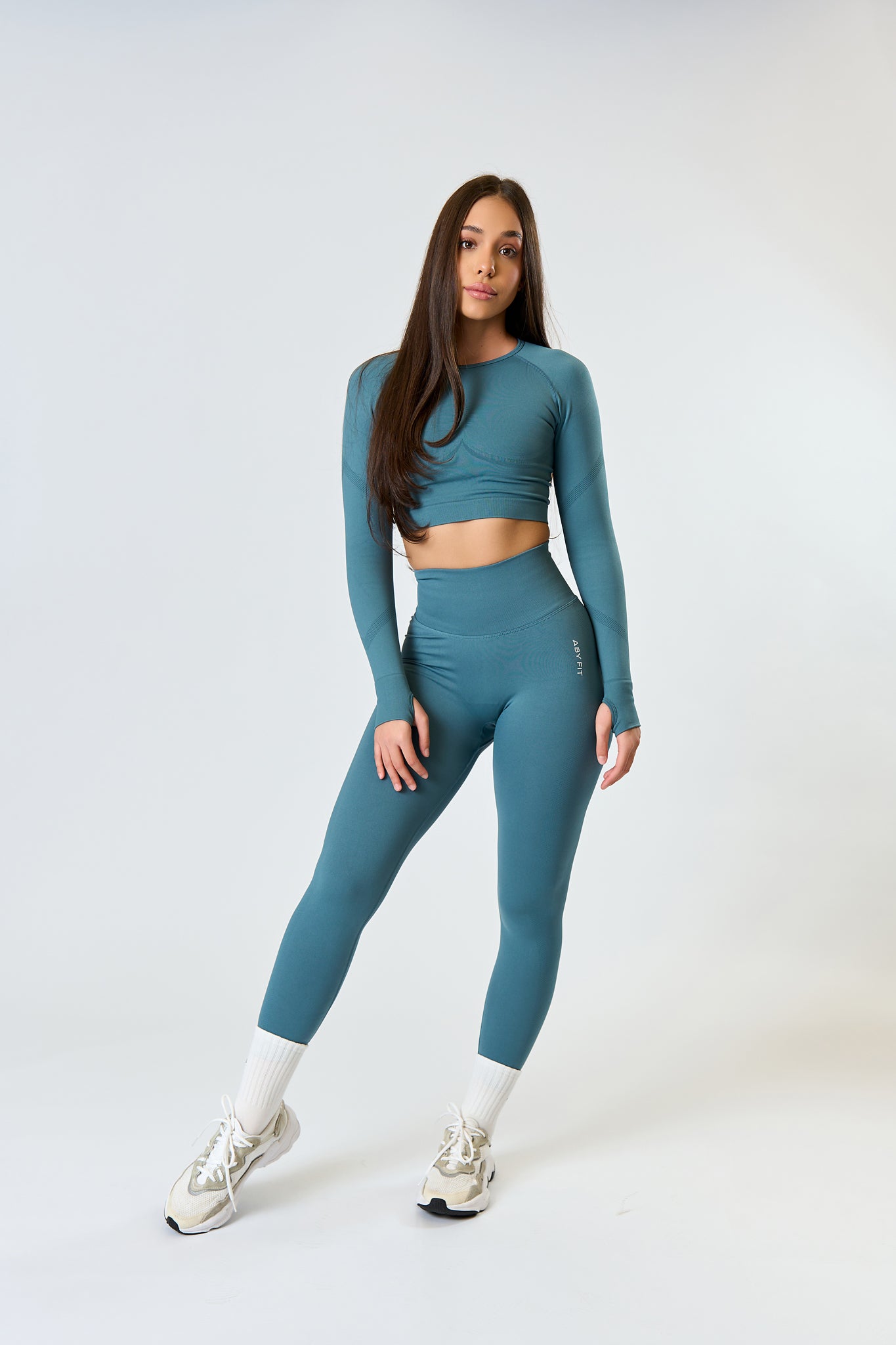 Set SEAMLESS LONG Verde inchis