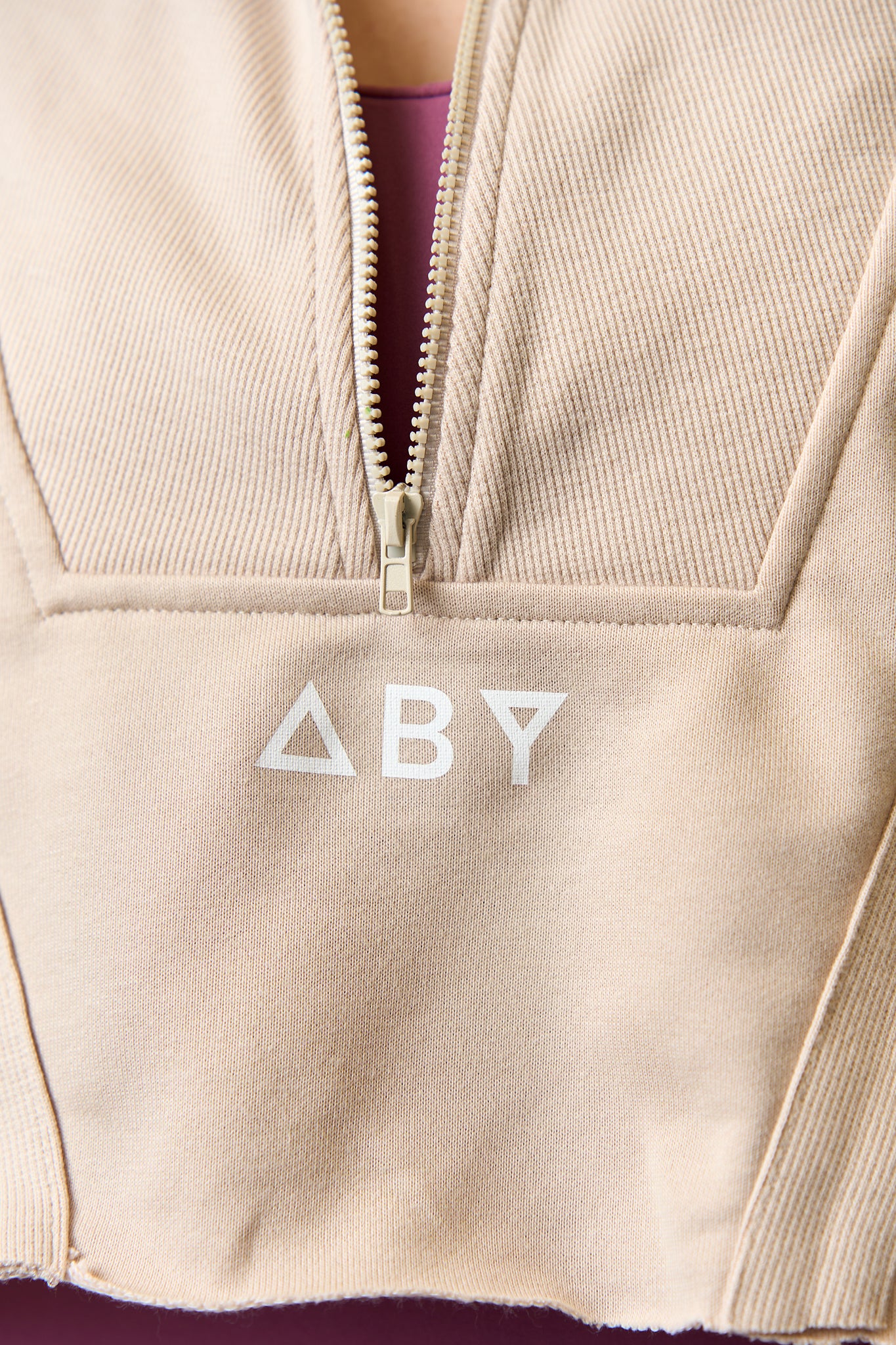 Bluza CROP ZIP Bej